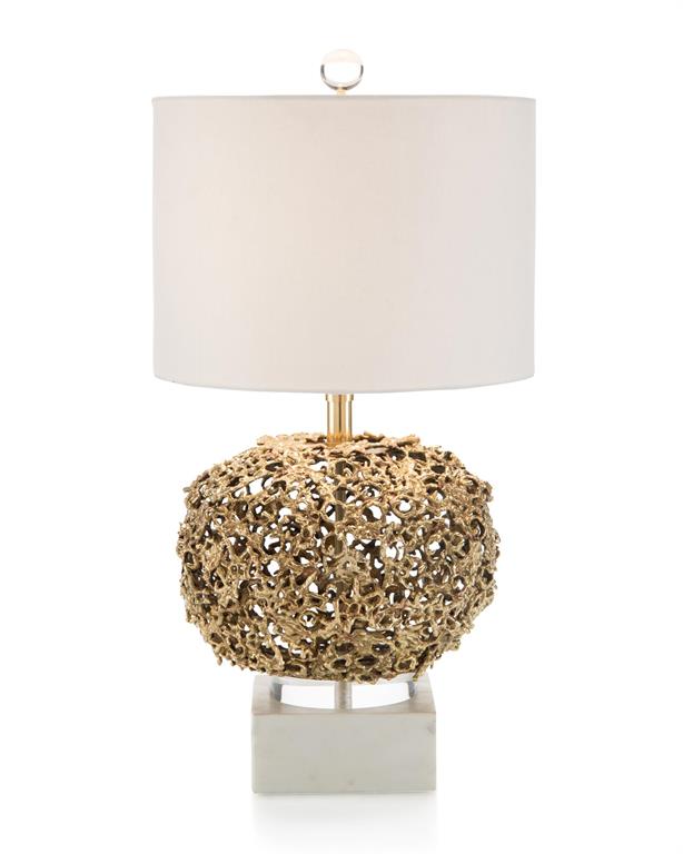 Layered Organic Brass Table Lamp