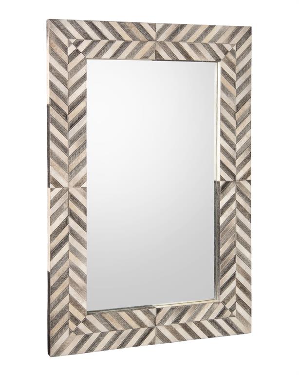 Hair on Hide Framed Mirror