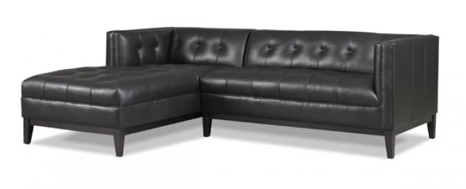 Leather Left Arm Chaise